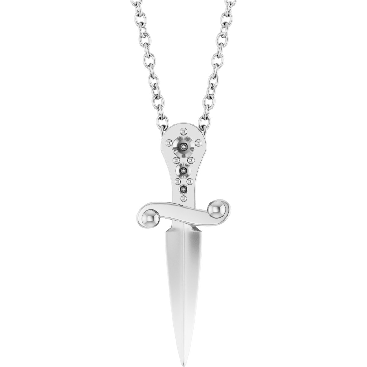 Accented Dagger Necklace or Pendant