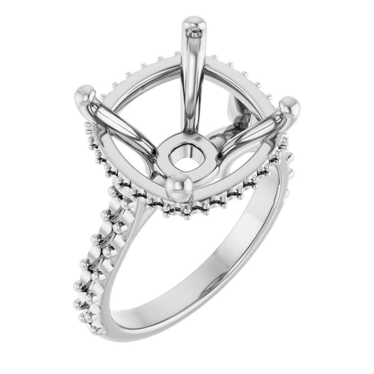 Hidden Halo-Style Engagement Ring