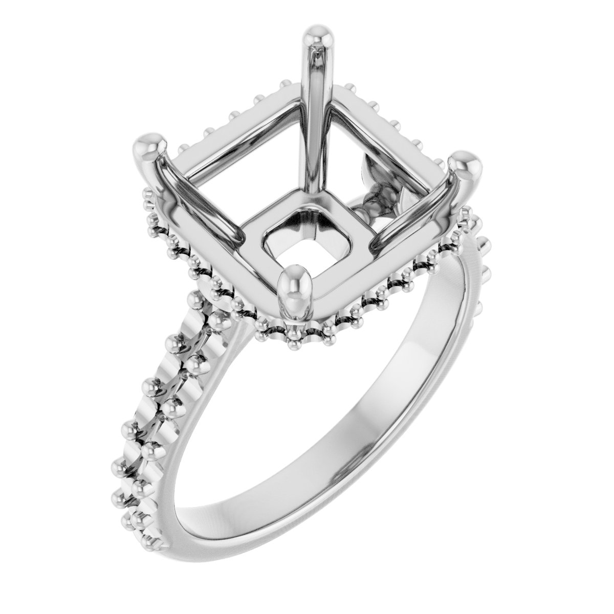 Hidden Halo-Style Engagement Ring