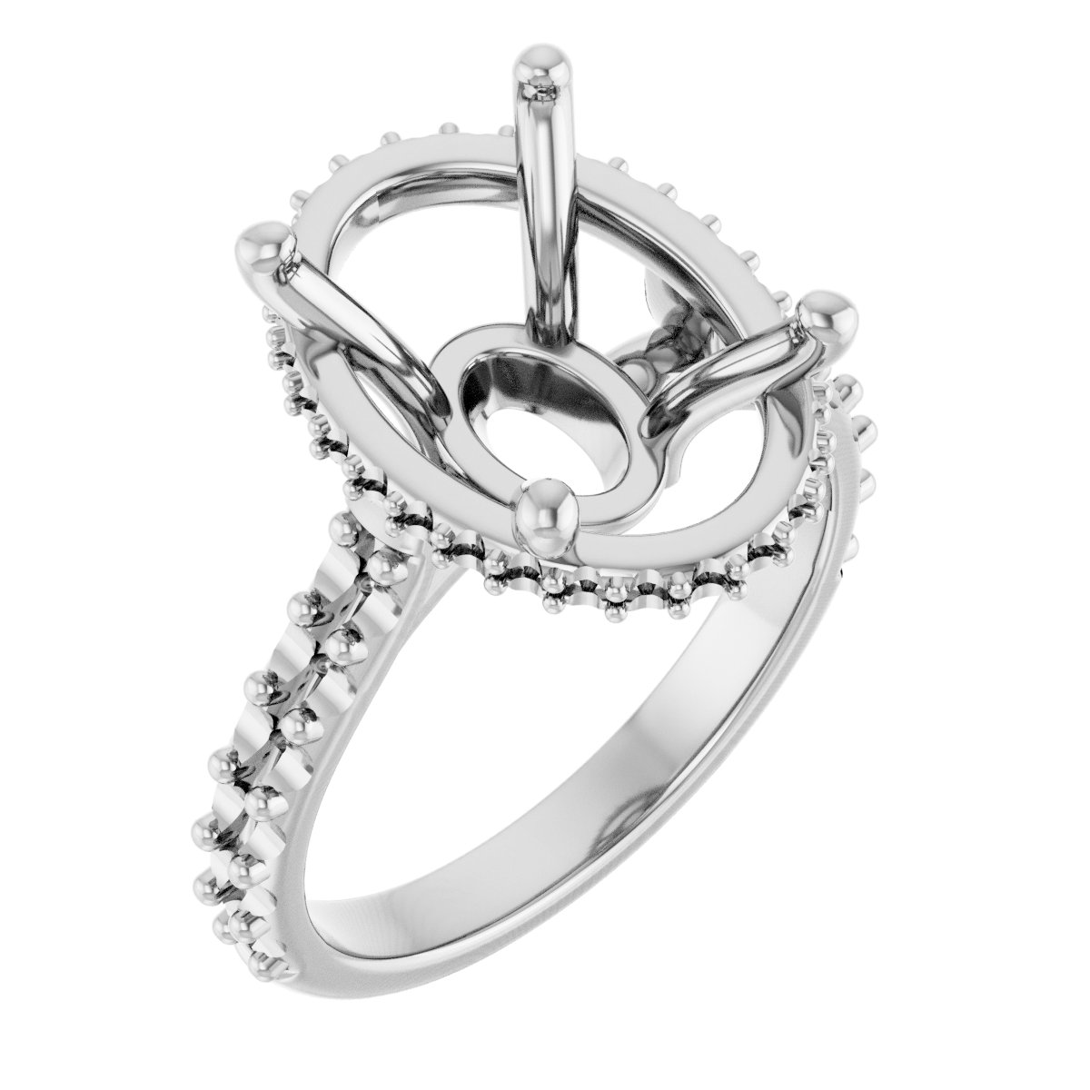 Hidden Halo-Style Engagement Ring