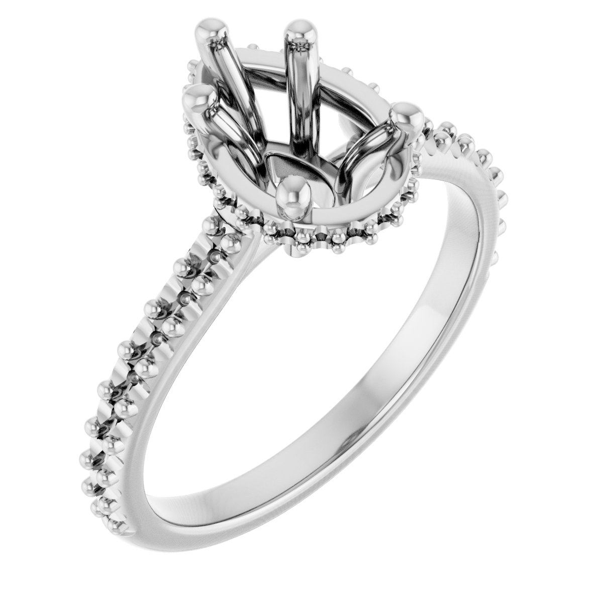 Hidden Halo-Style Engagement Ring