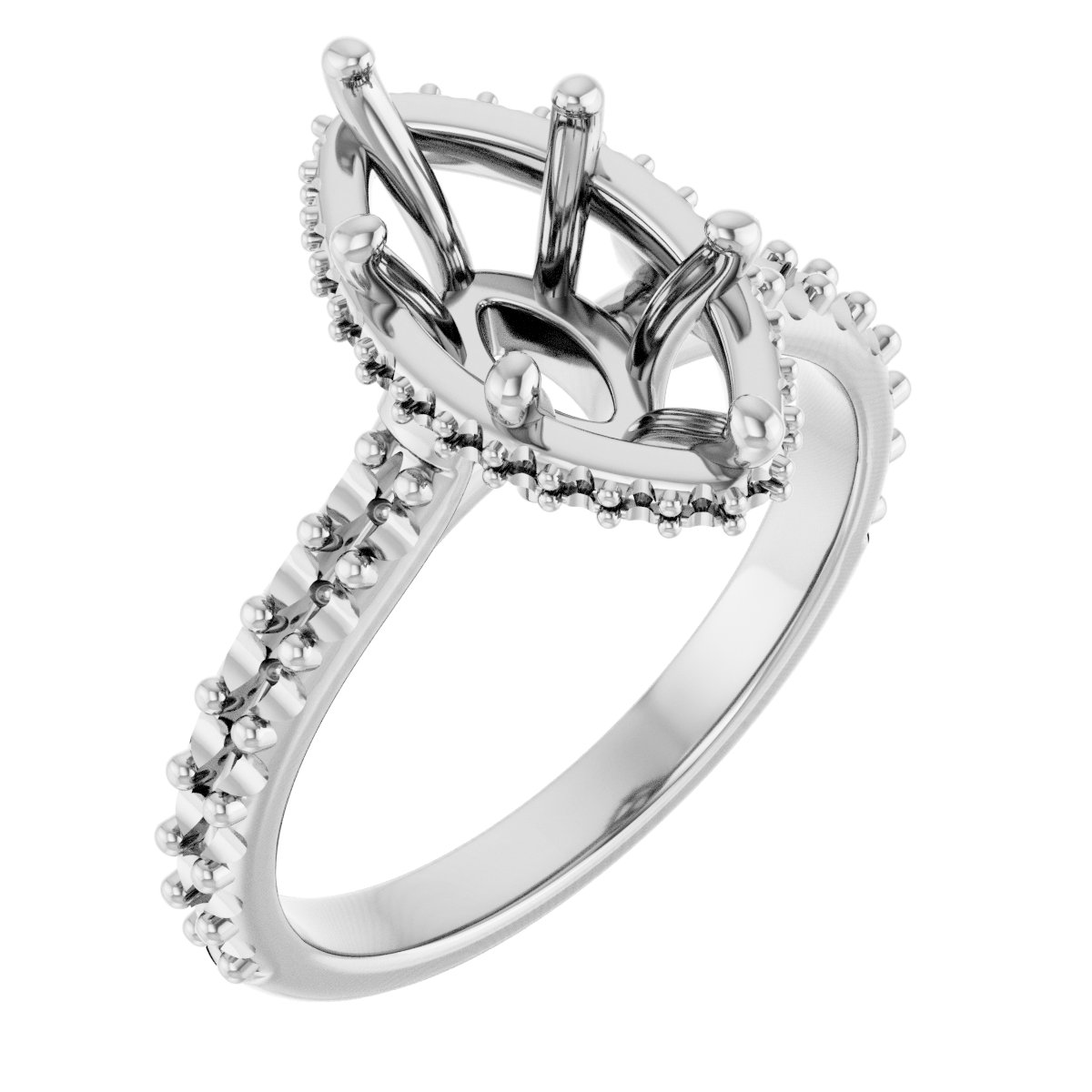 Hidden Halo-Style Engagement Ring