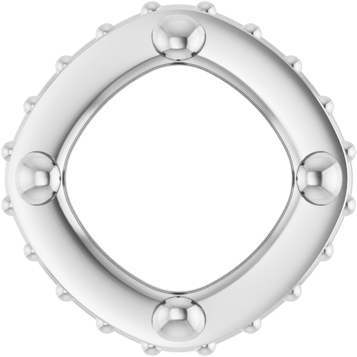 Hidden Halo-Style Bezel-Style Pendant