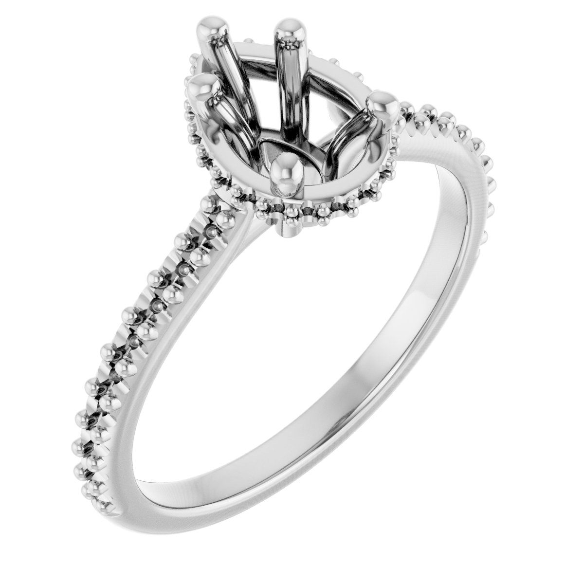 Hidden Halo-Style Engagement Ring