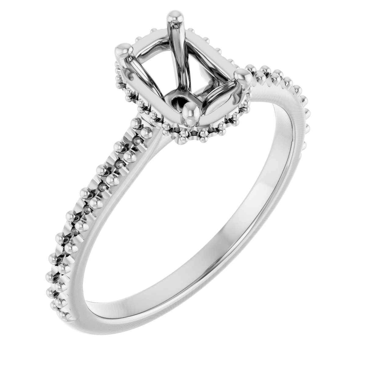 Hidden Halo-Style Engagement Ring