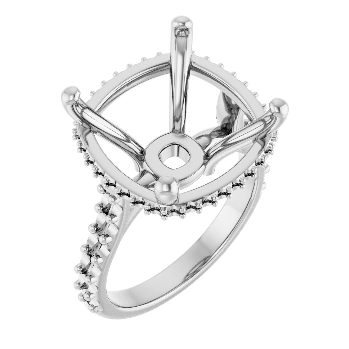 Hidden Halo-Style Engagement Ring