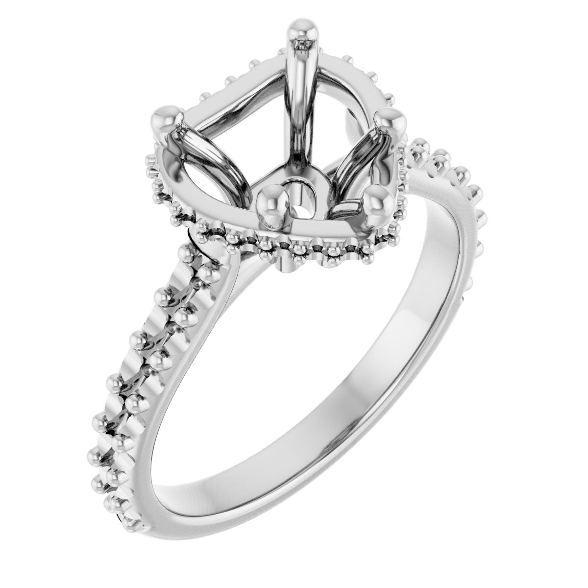 Hidden Halo-Style Engagement Ring