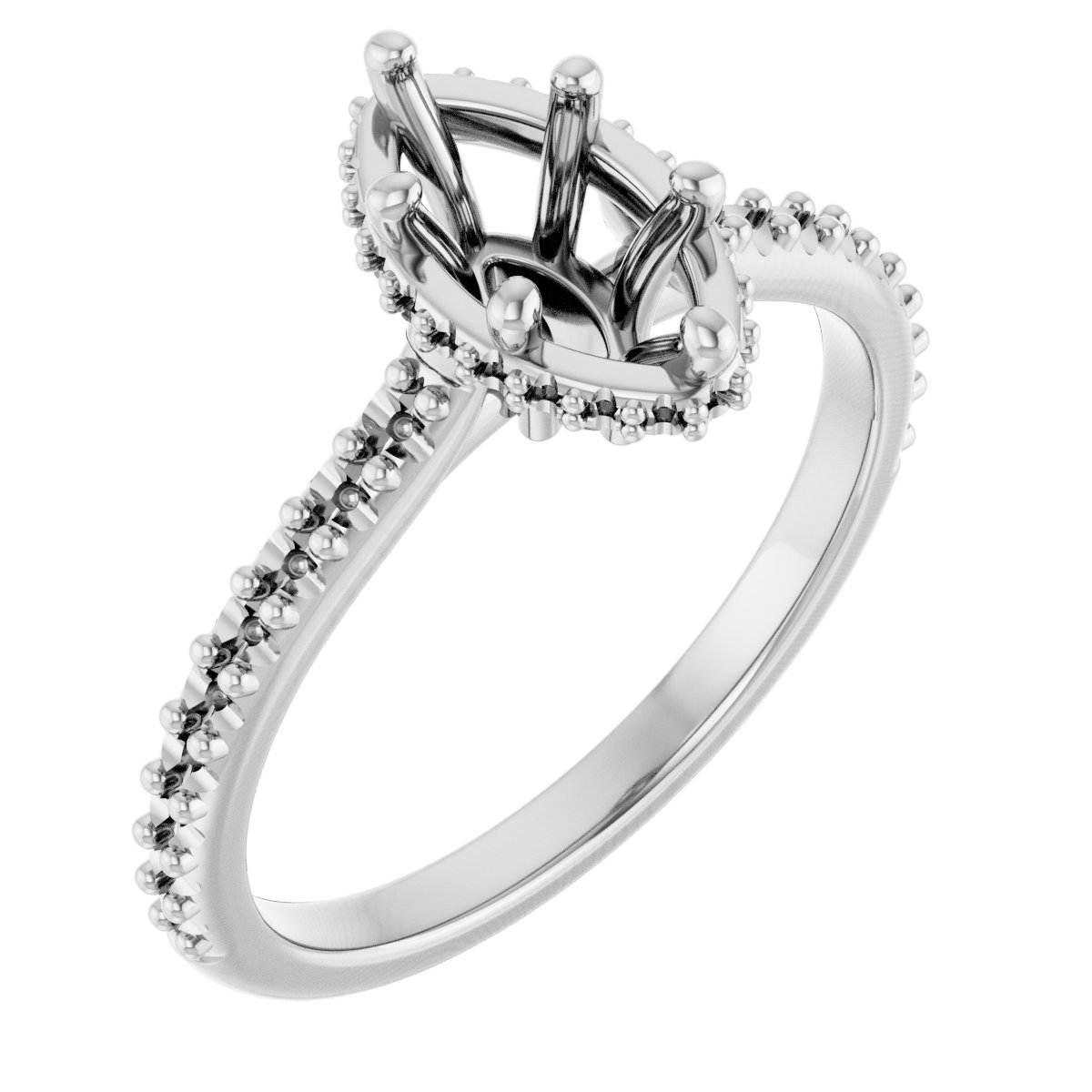 Hidden Halo-Style Engagement Ring