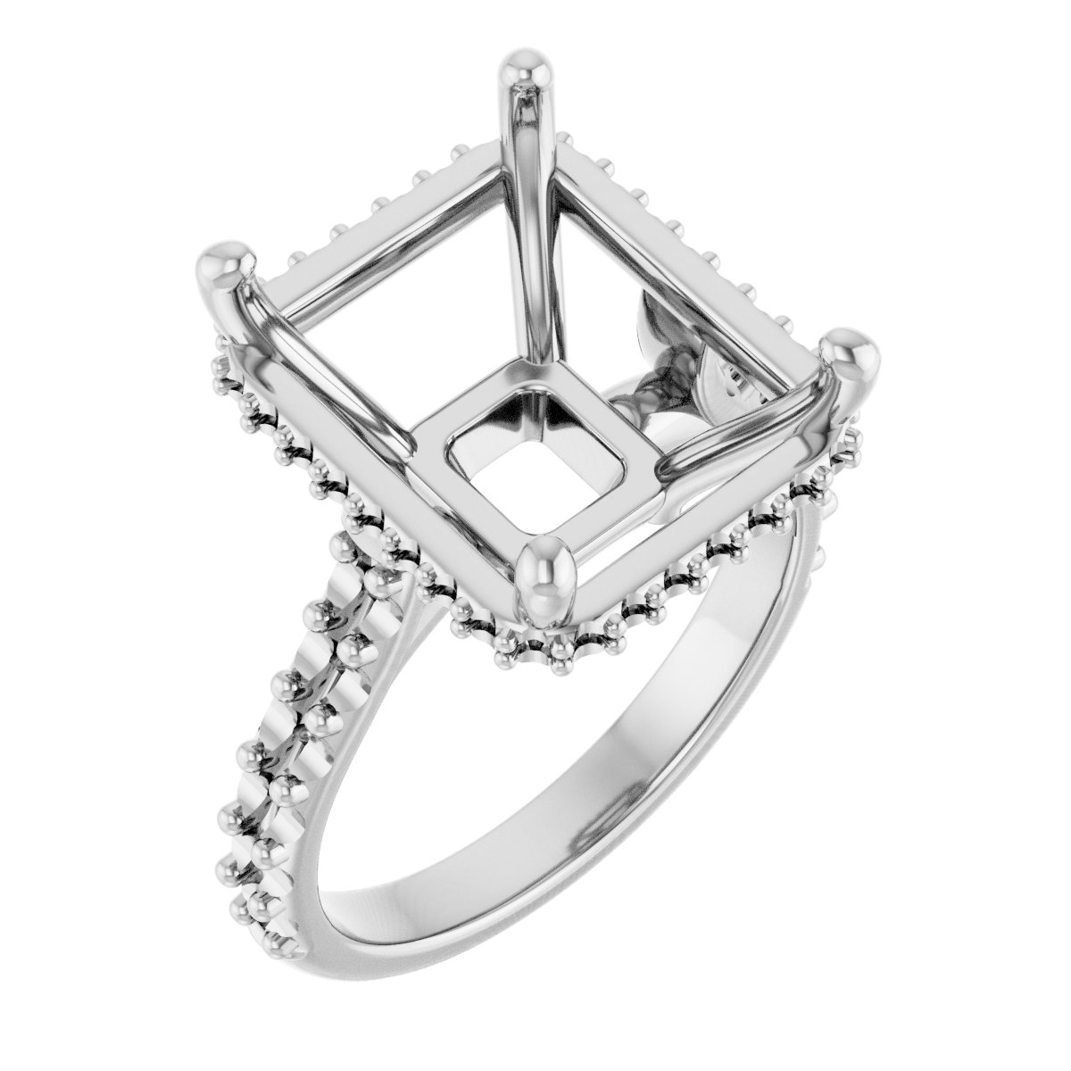 Hidden Halo-Style Engagement Ring