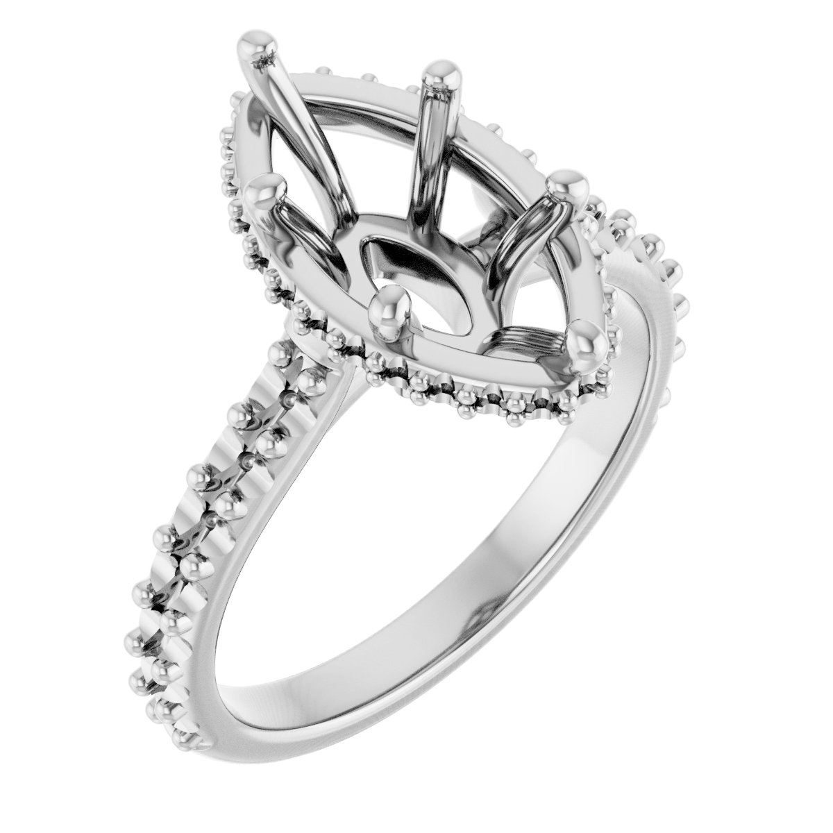 Hidden Halo-Style Engagement Ring