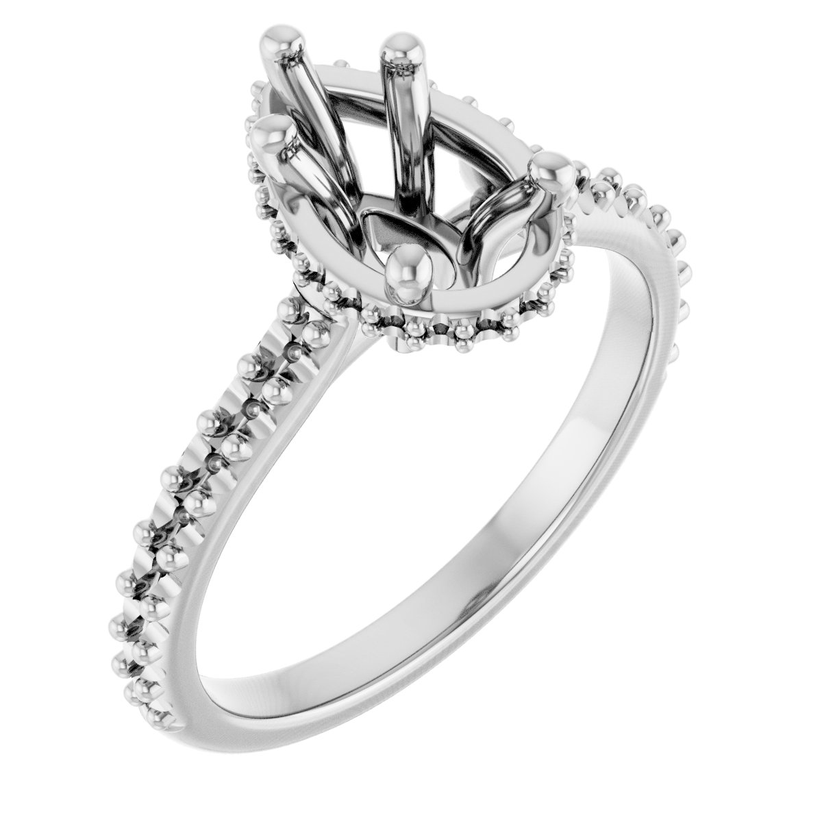 Hidden Halo-Style Engagement Ring