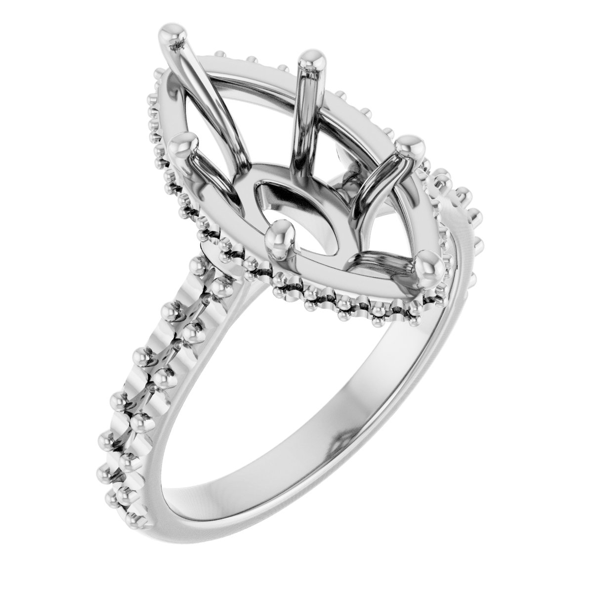Hidden Halo-Style Engagement Ring