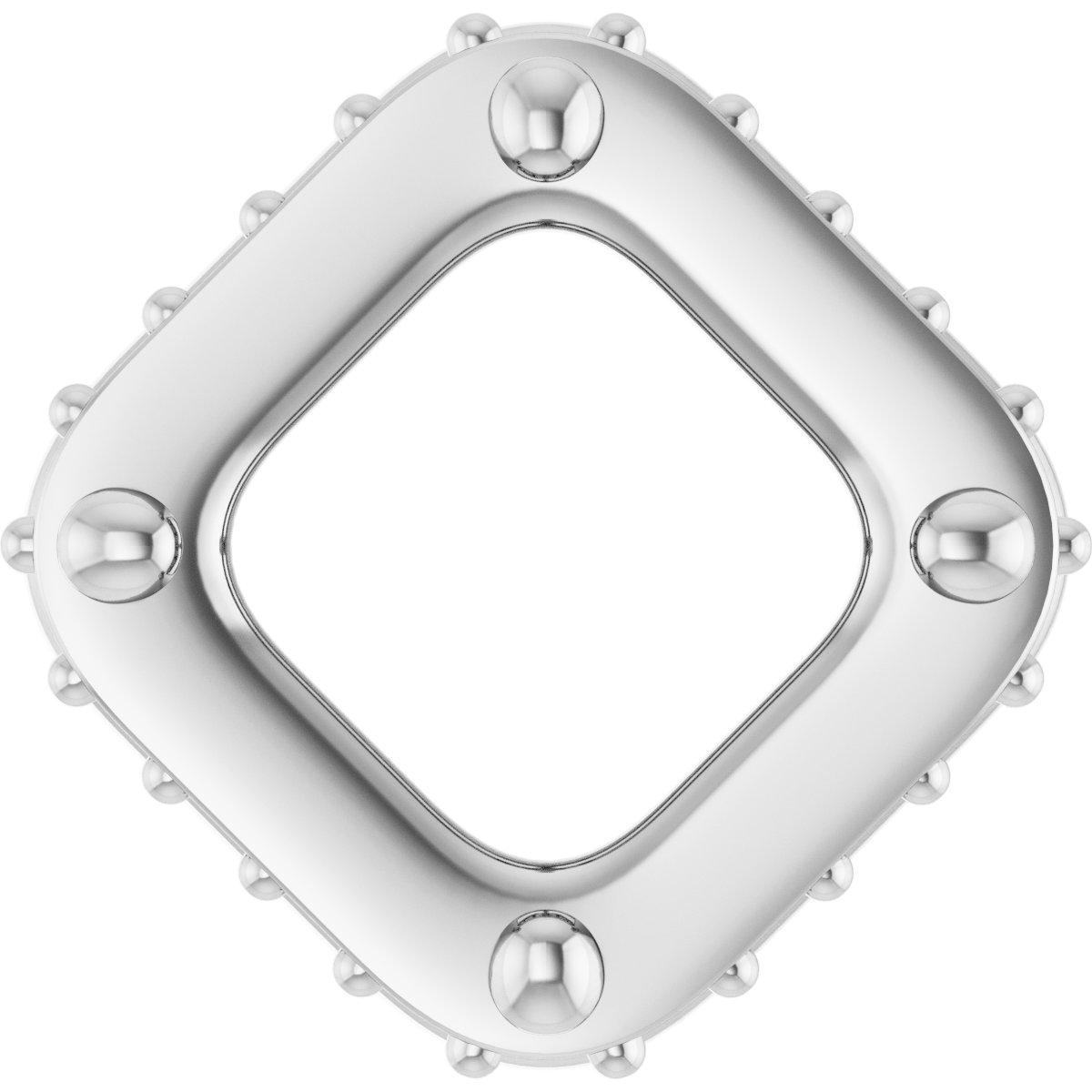 Hidden Halo-Style Bezel-Style Pendant