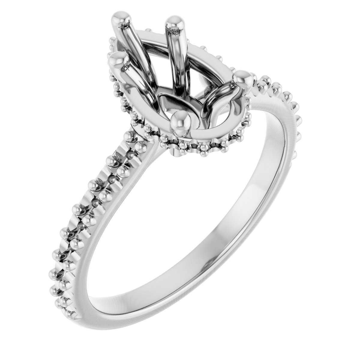 Hidden Halo-Style Engagement Ring