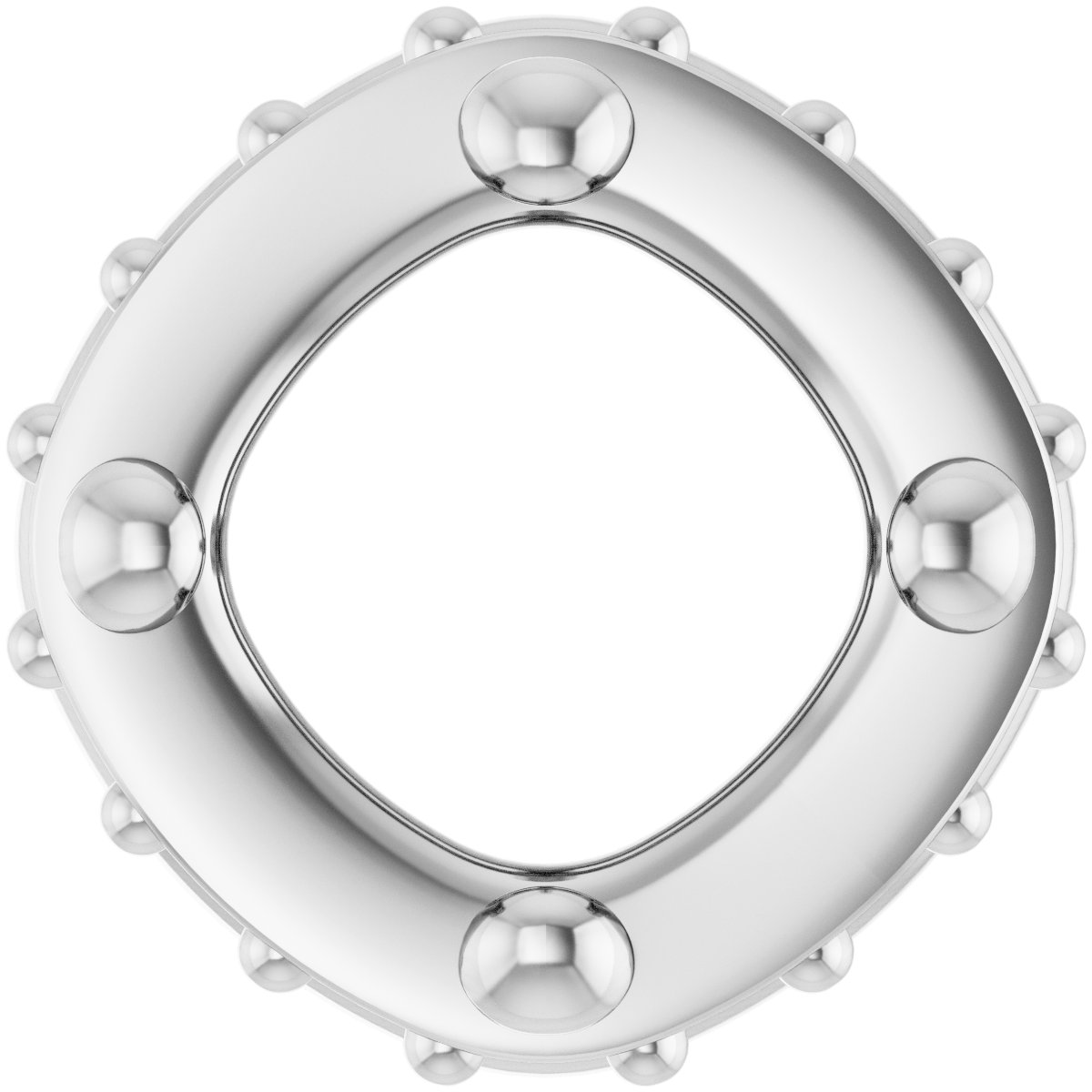 Hidden Halo-Style Bezel-Style Pendant