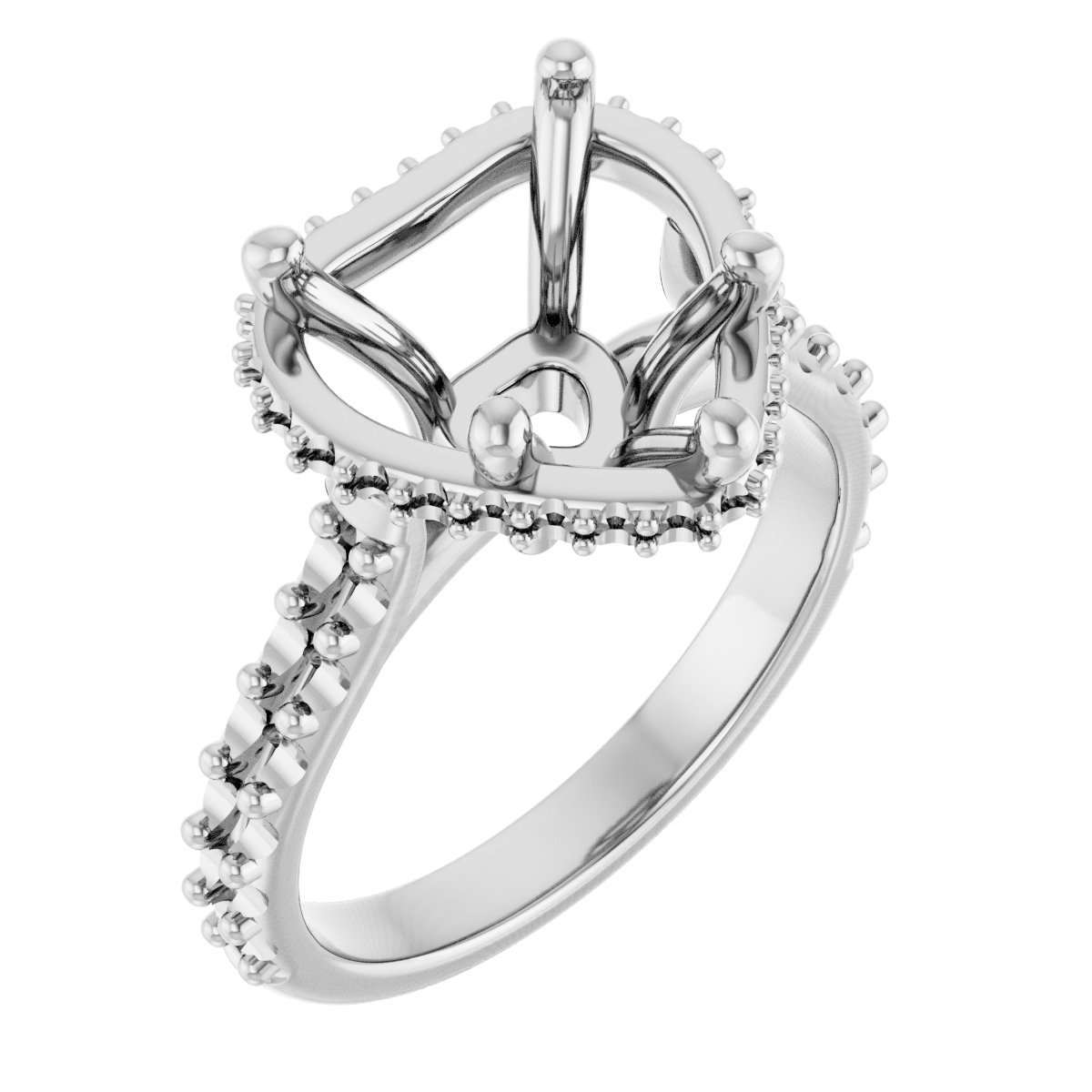 Hidden Halo-Style Engagement Ring