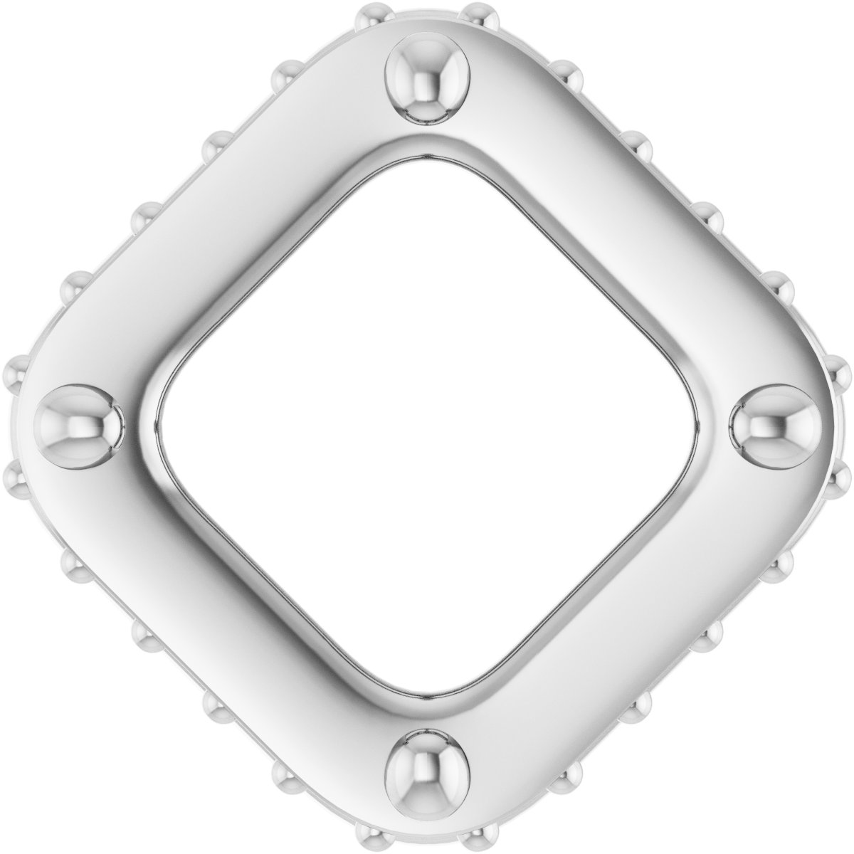 Hidden Halo-Style Bezel-Style Pendant