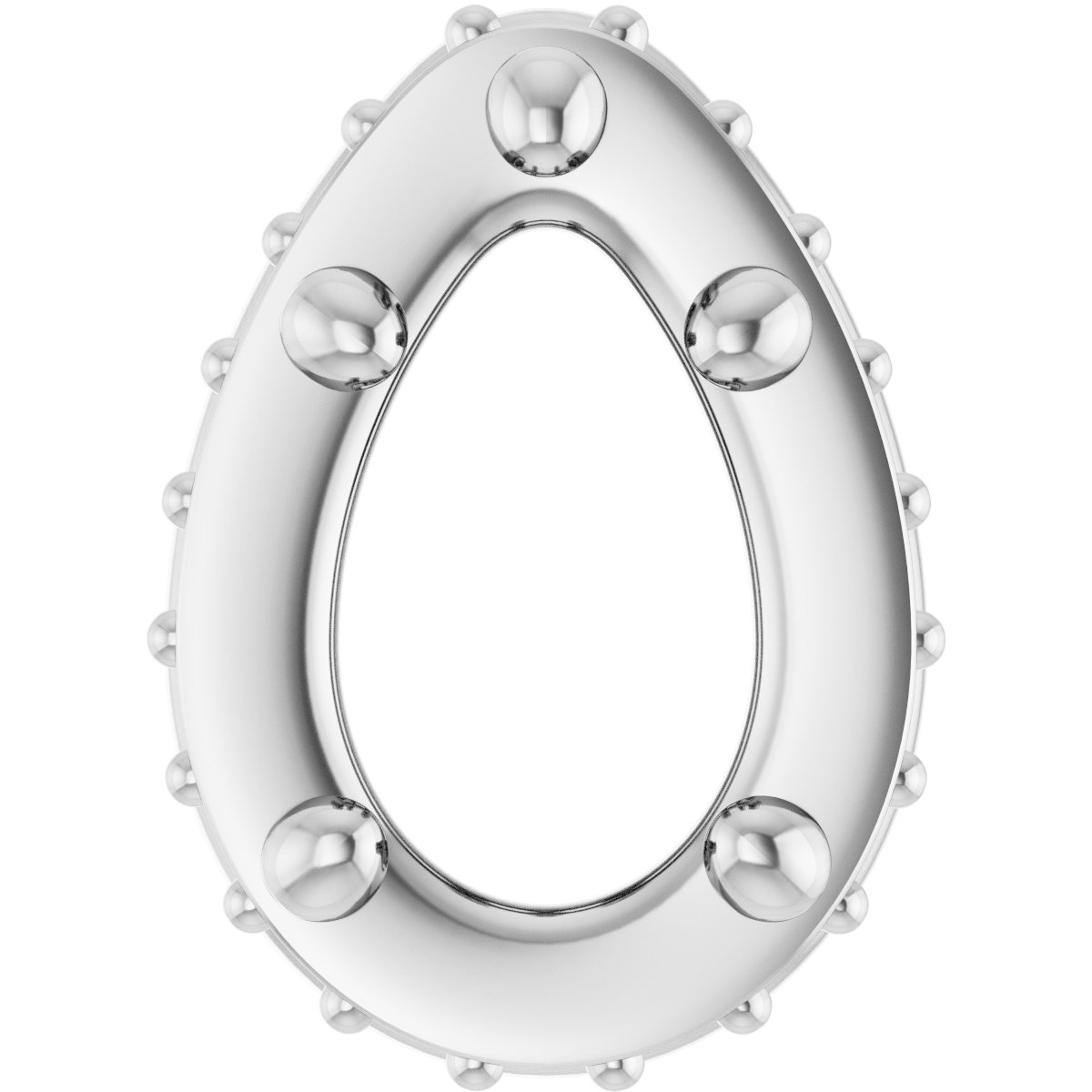 Hidden Halo-Style Bezel-Style Pendant