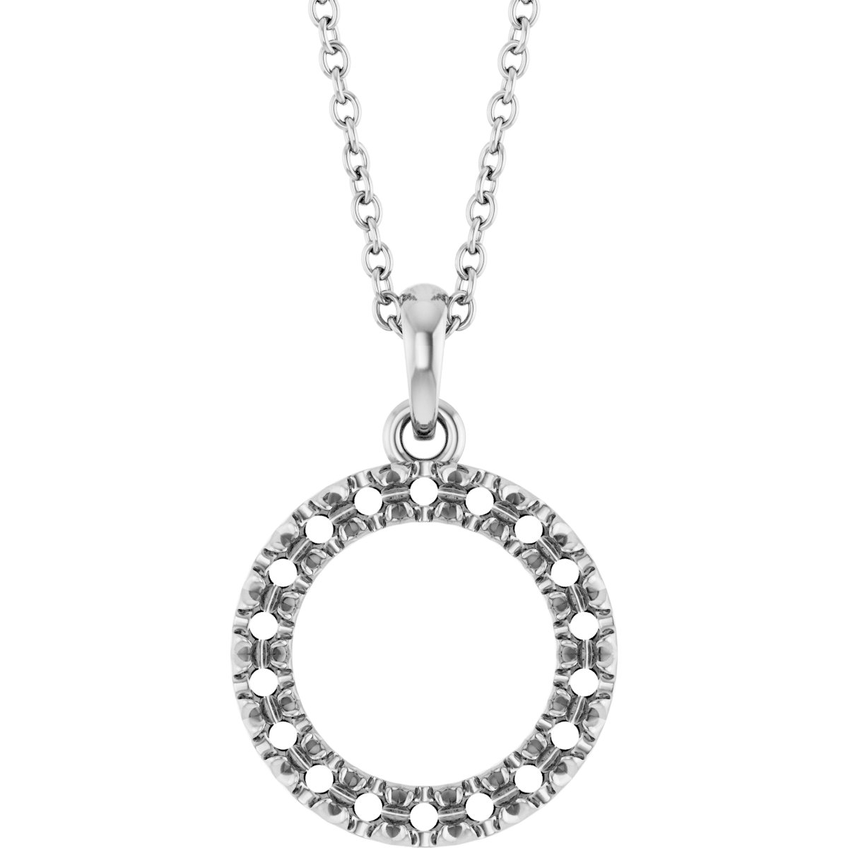 Accented Circle Necklace or Pendant