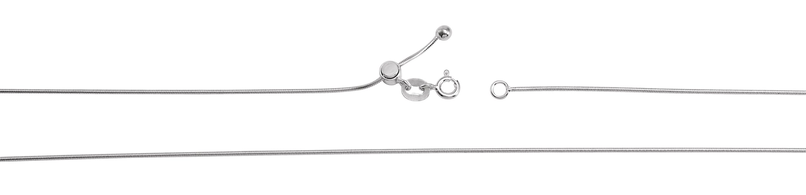 Alternative view of Adjustable Snake Chain – Sterling Silver