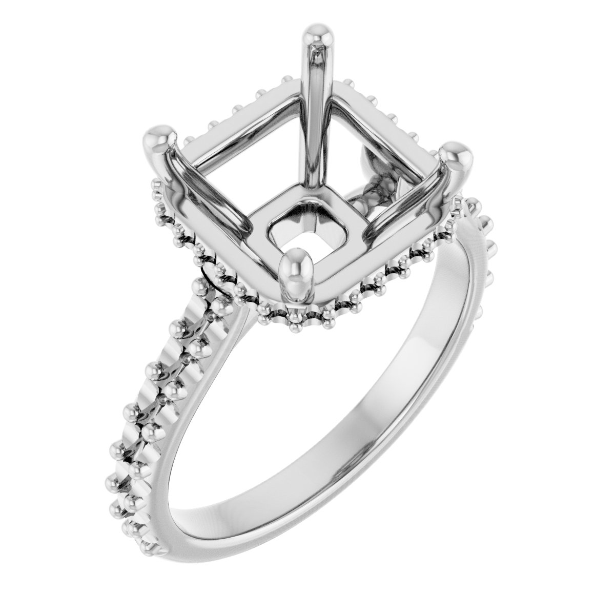 Hidden Halo-Style Engagement Ring