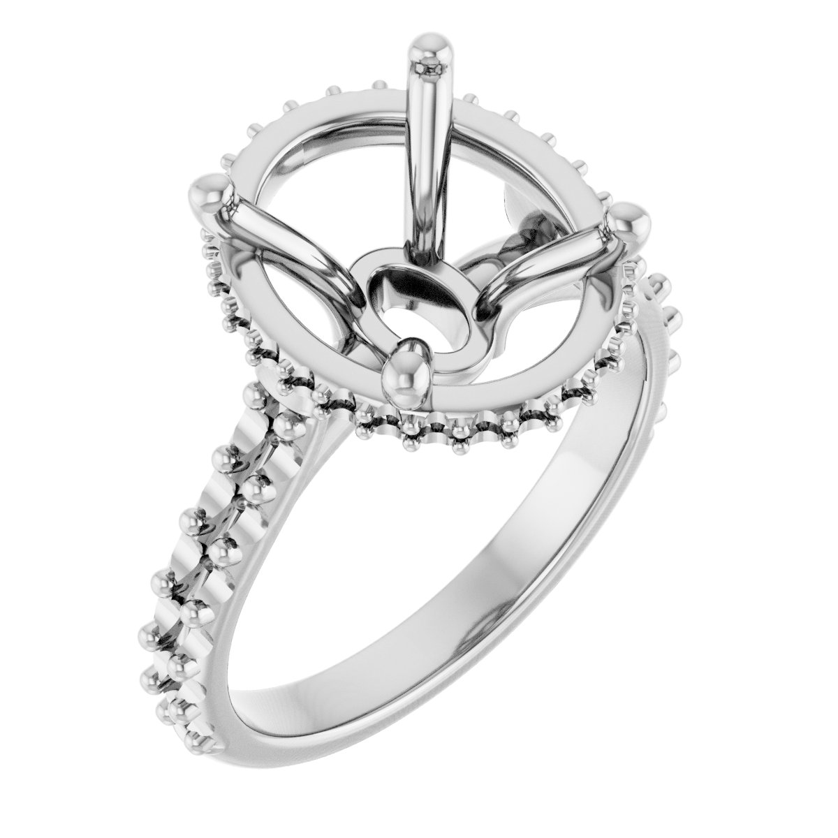 Hidden Halo-Style Engagement Ring