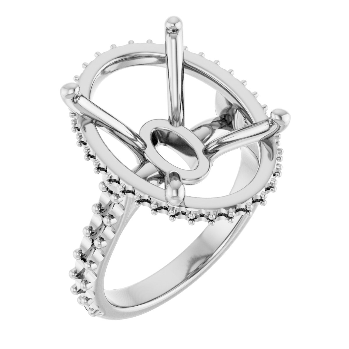 Hidden Halo-Style Engagement Ring