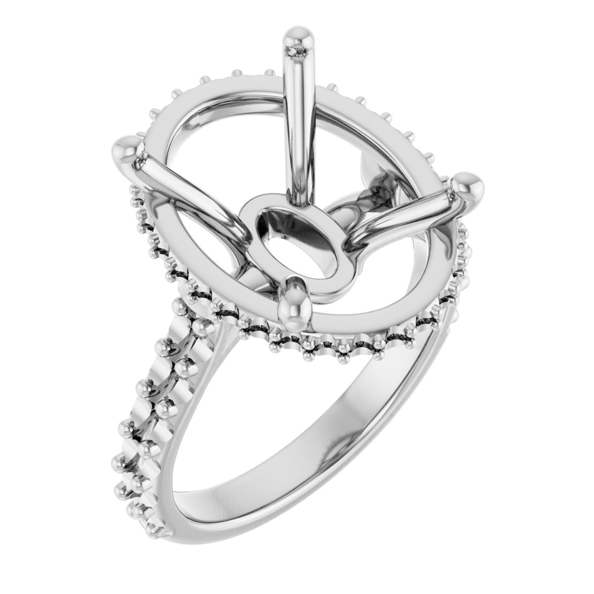 Hidden Halo-Style Engagement Ring
