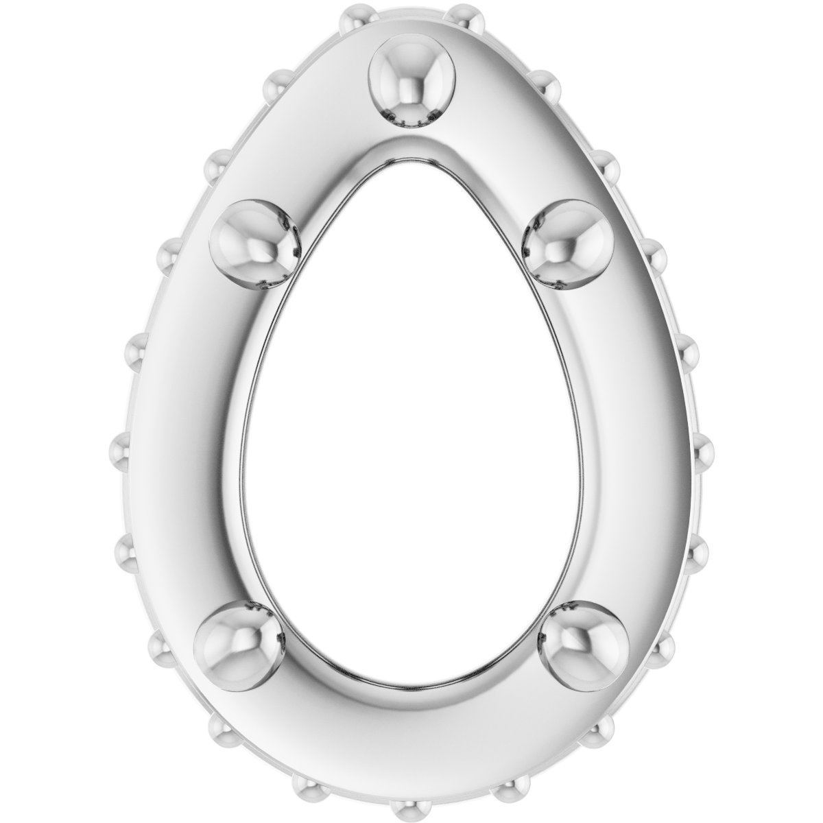 Hidden Halo-Style Bezel-Style Pendant