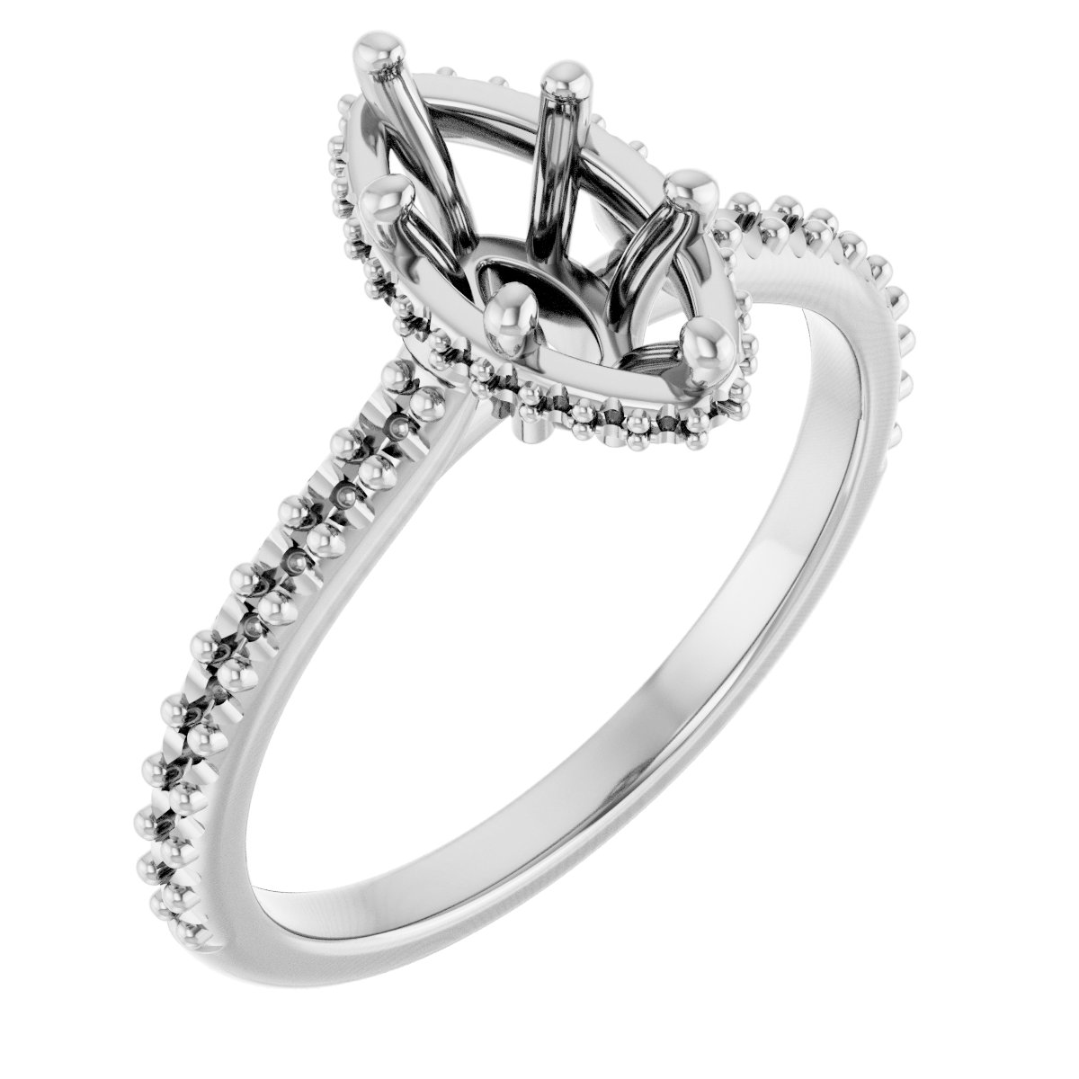 Hidden Halo-Style Engagement Ring