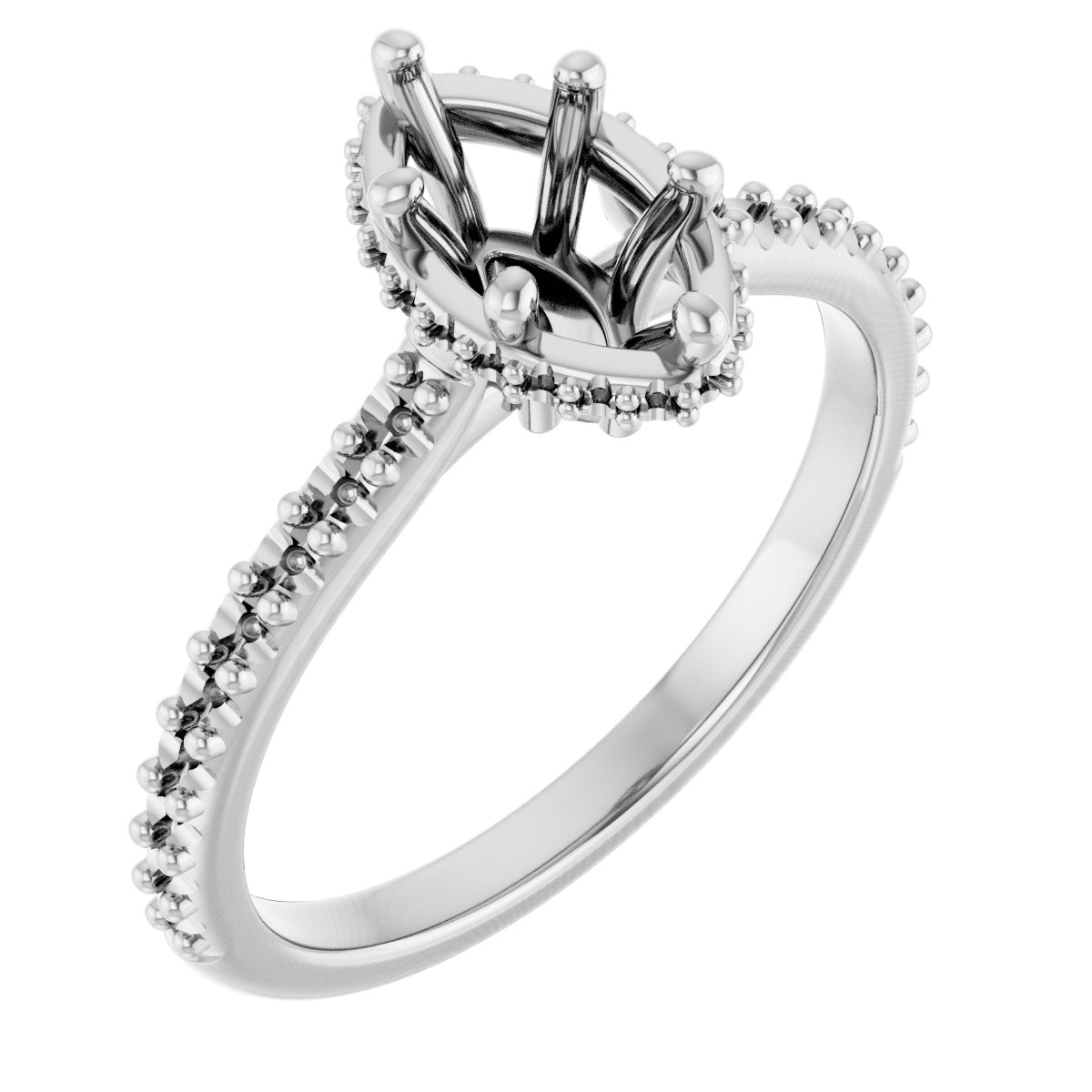 Hidden Halo-Style Engagement Ring
