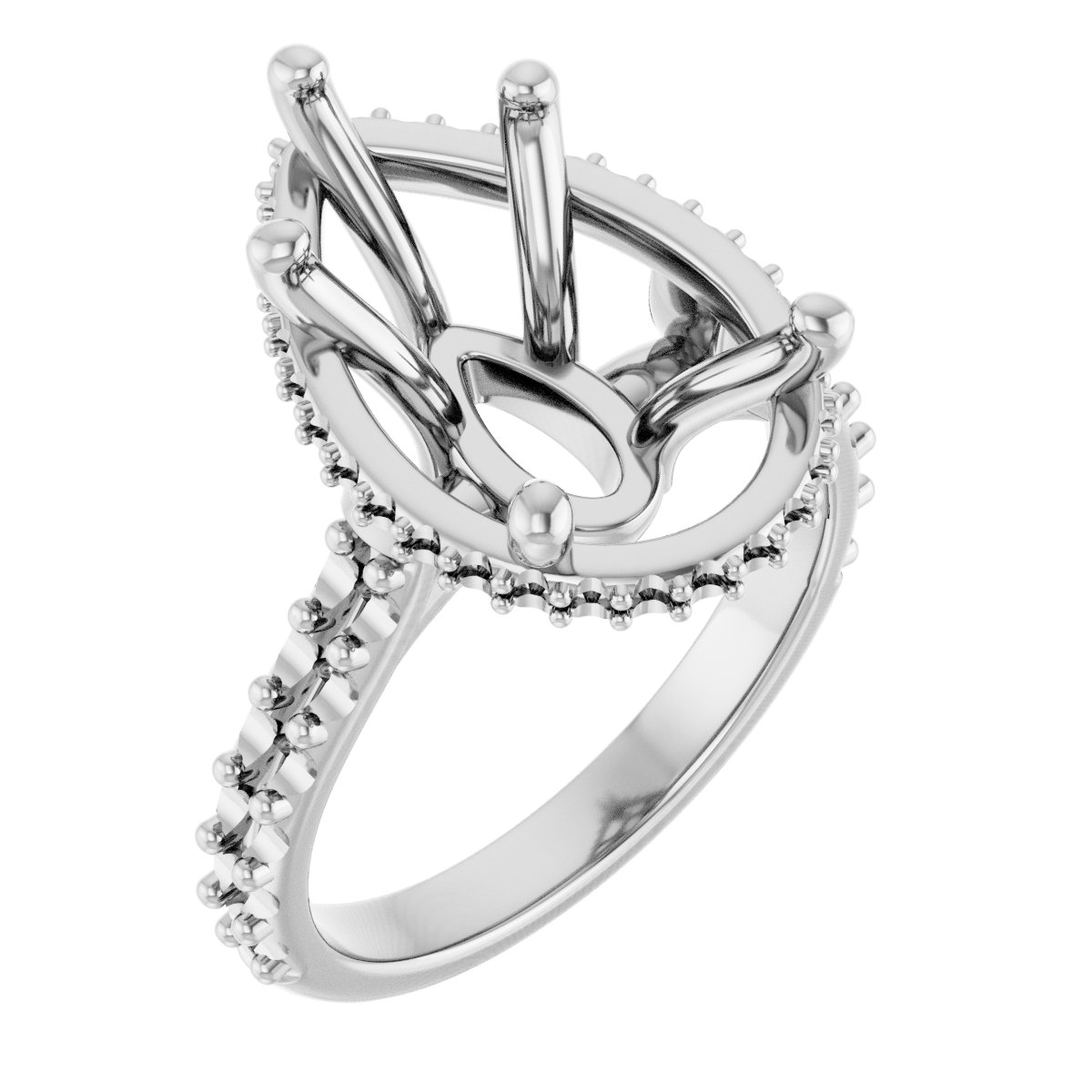 Hidden Halo-Style Engagement Ring