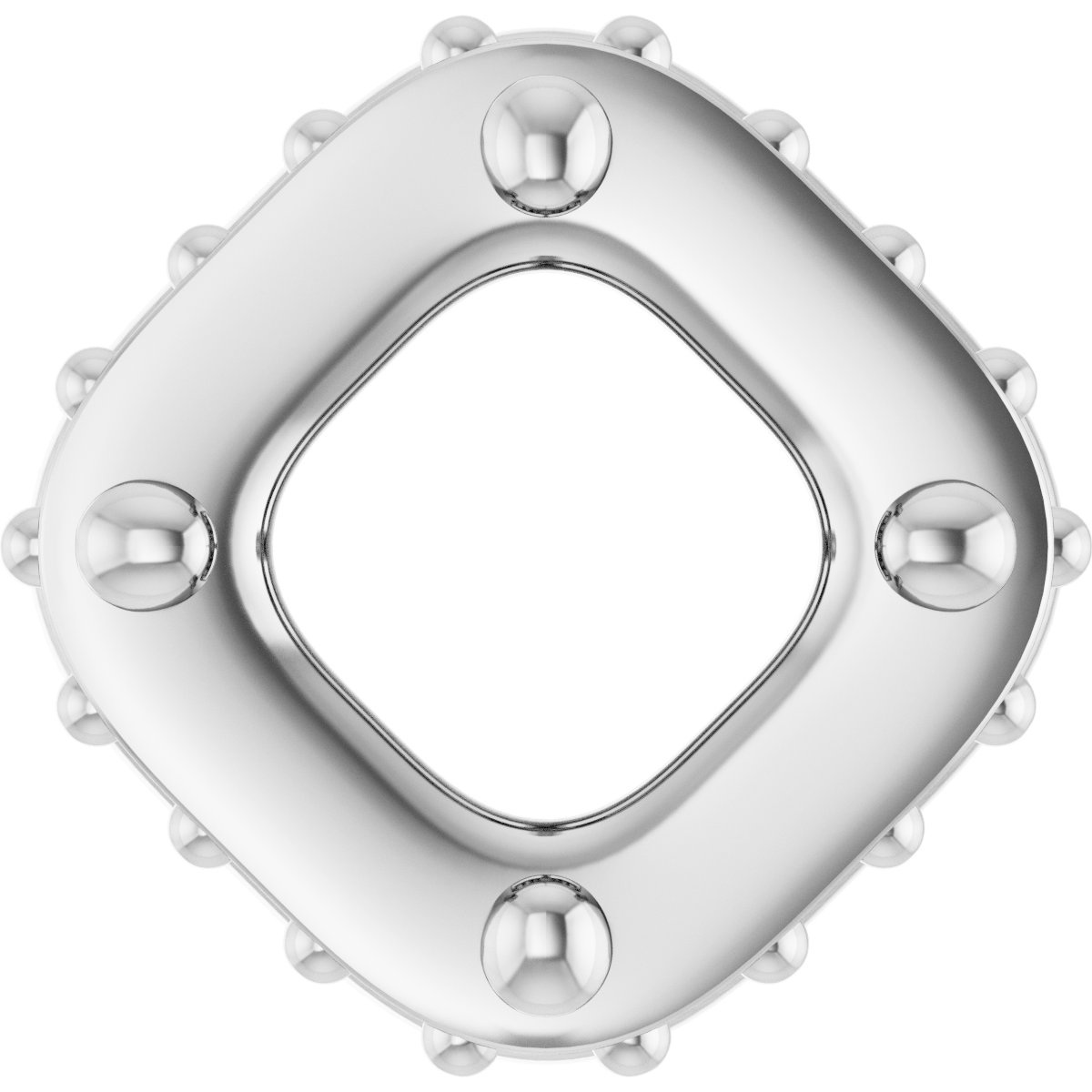 Hidden Halo-Style Bezel-Style Pendant
