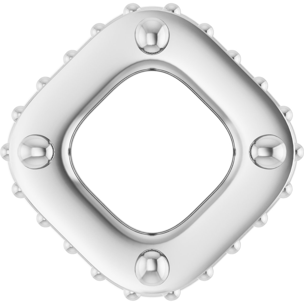 Hidden Halo-Style Bezel-Style Pendant