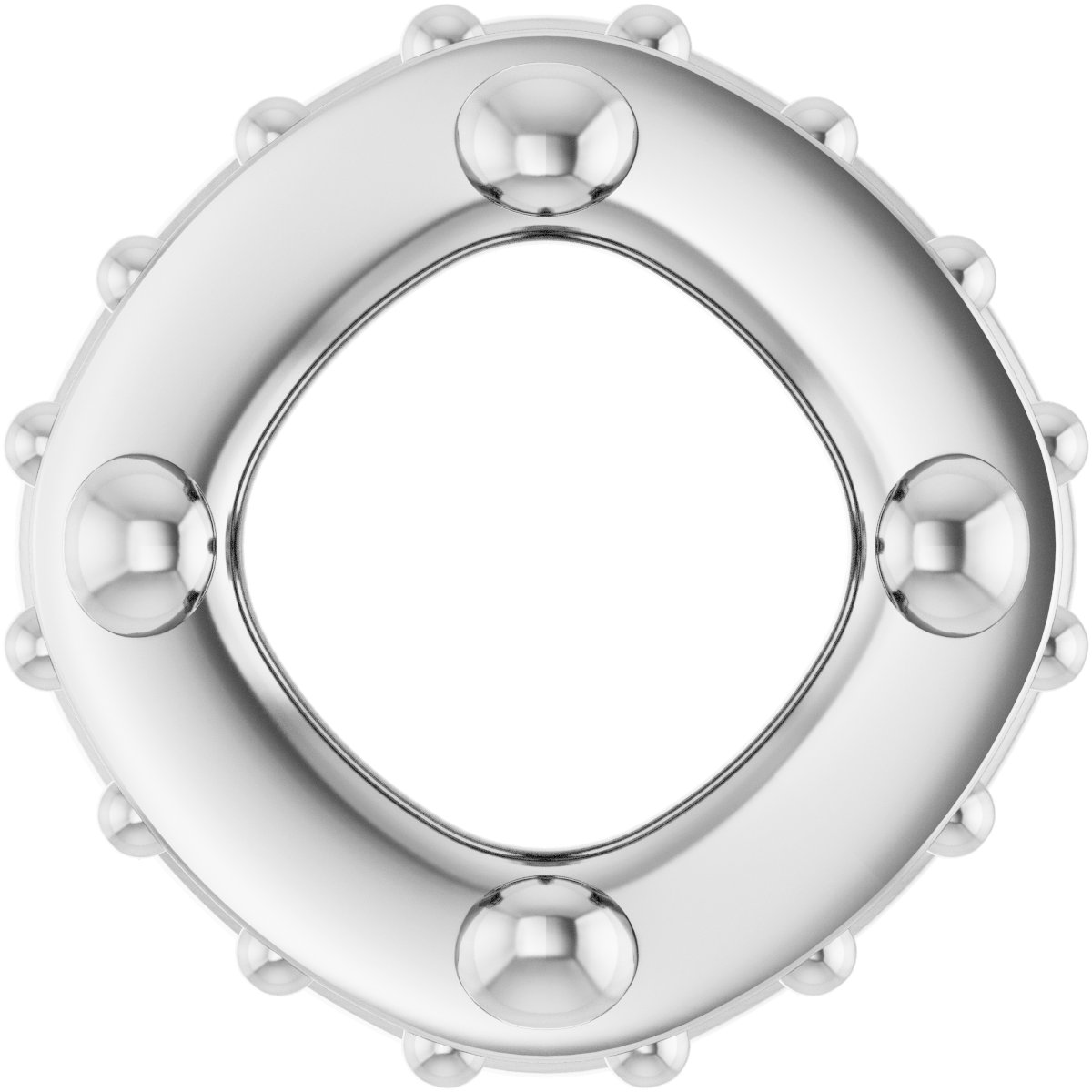 Hidden Halo-Style Bezel-Style Pendant