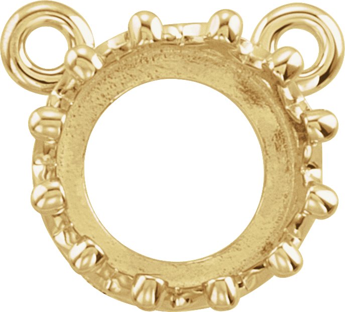 Round Cabochon Crown Necklace Center