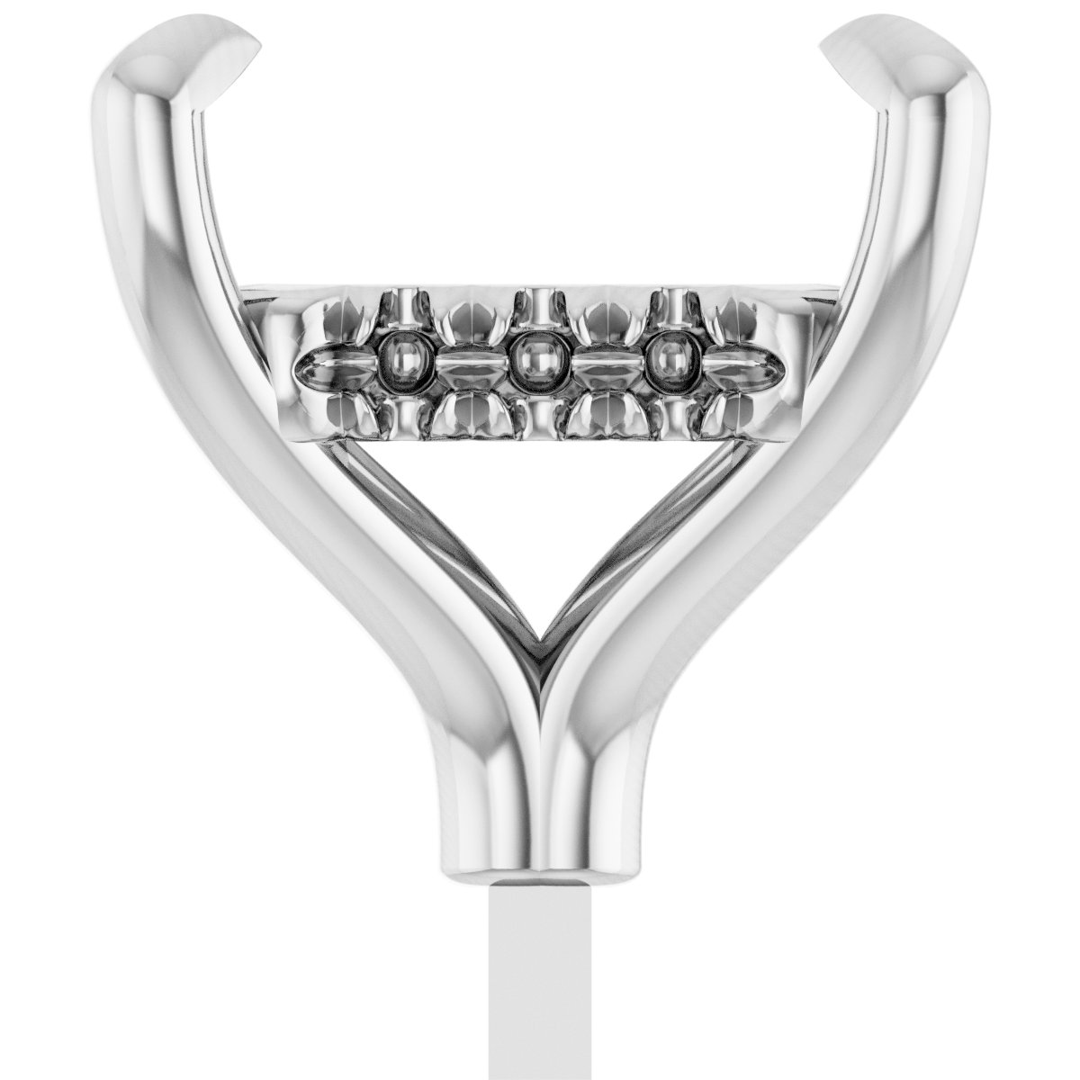 4-Prong Pre-Notched Claw Hidden Halo-Style Peg Setting