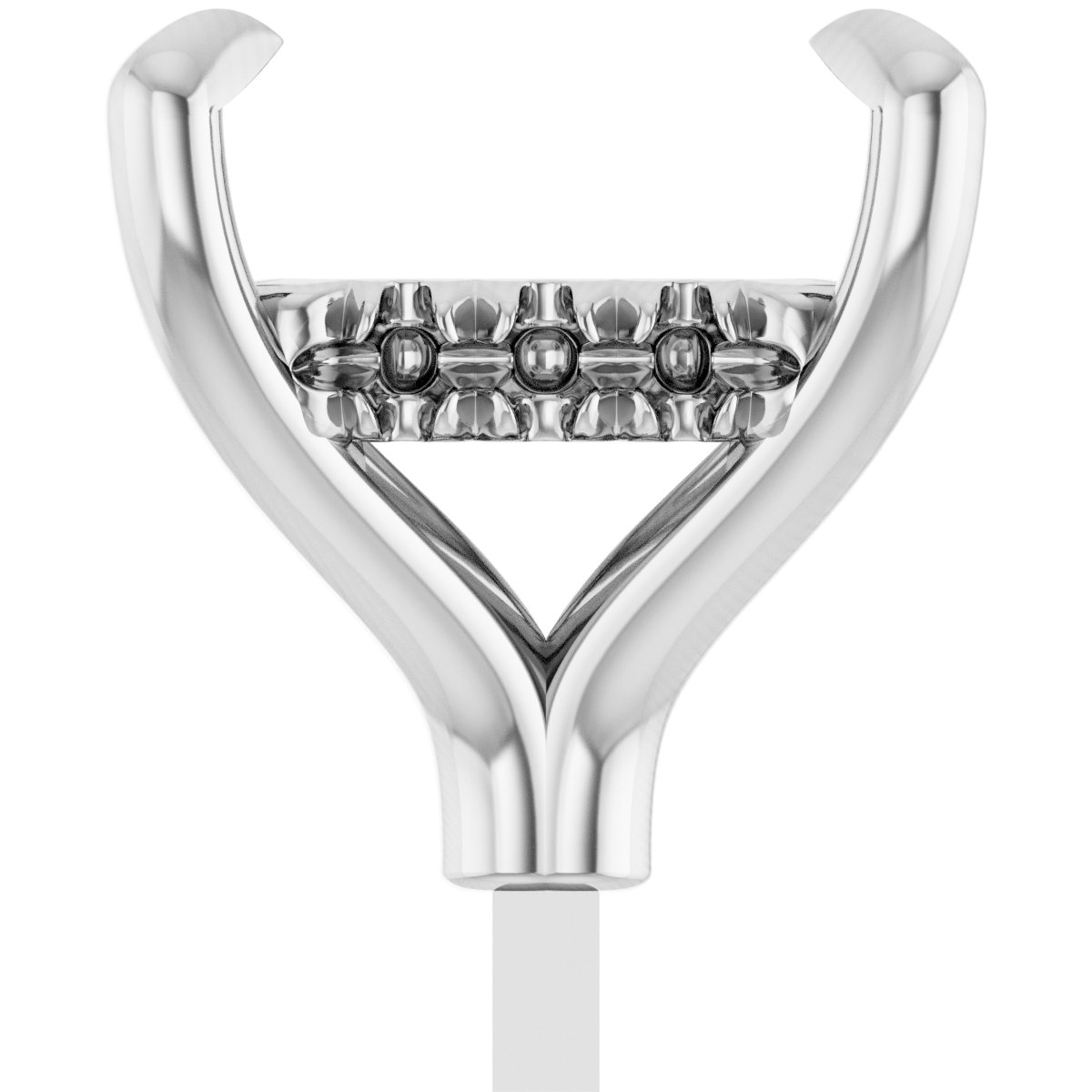4-Prong Pre-Notched Claw Hidden Halo-Style Peg Setting