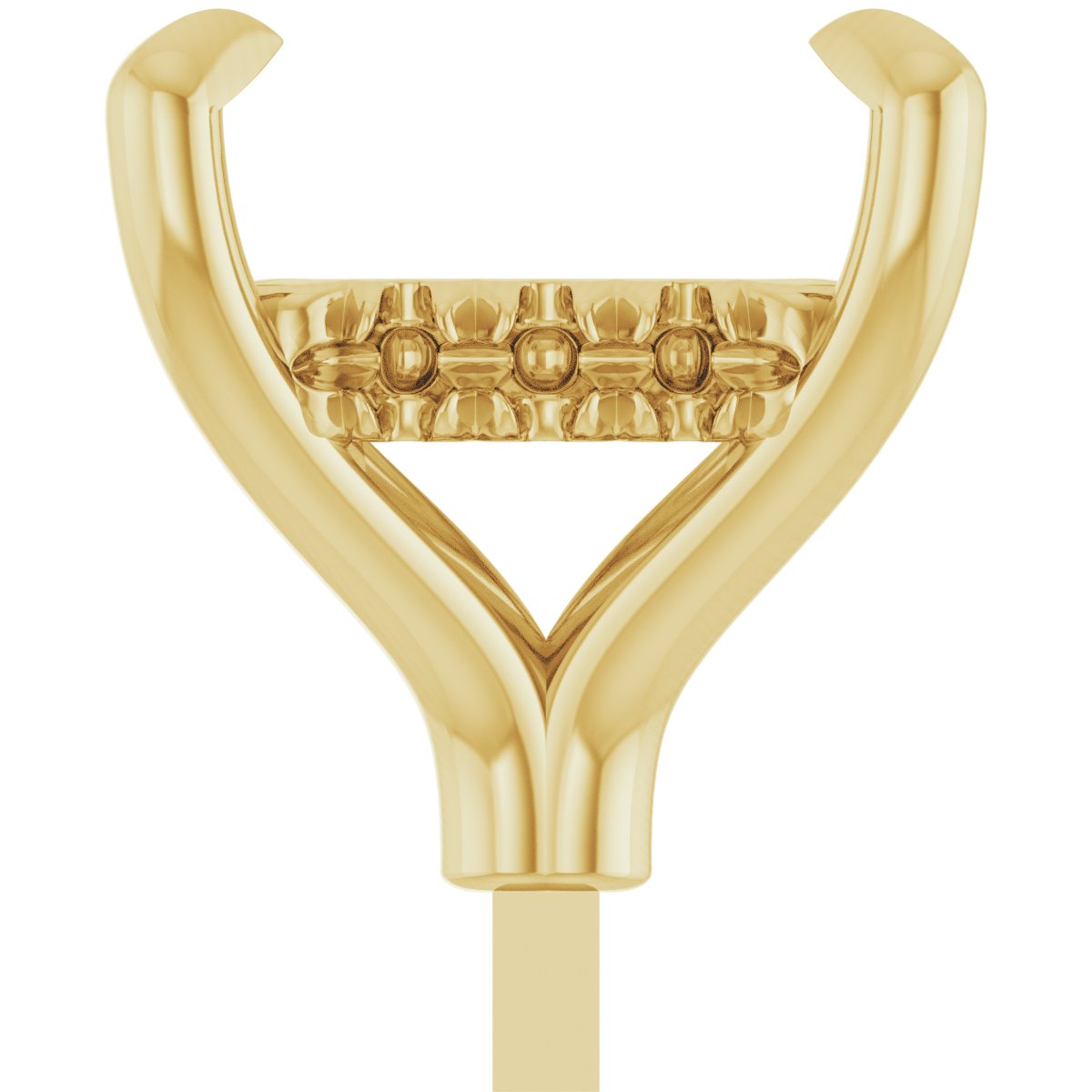 4-Prong Pre-Notched Claw Hidden Halo-Style Peg Setting