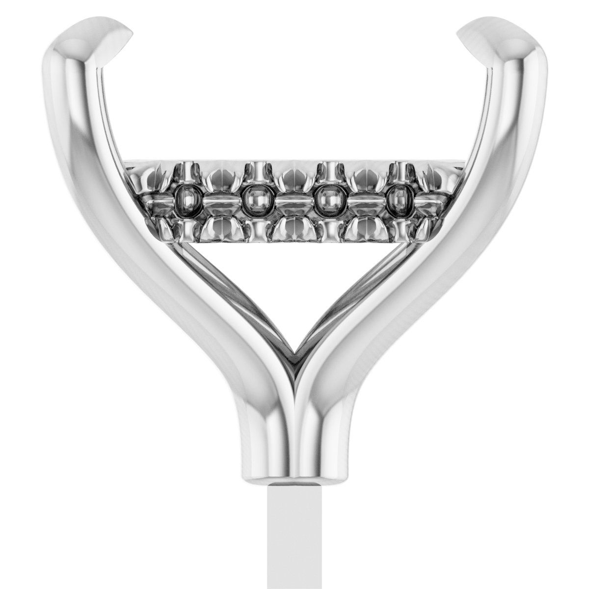4-Prong Pre-Notched Claw Hidden Halo-Style Peg Setting