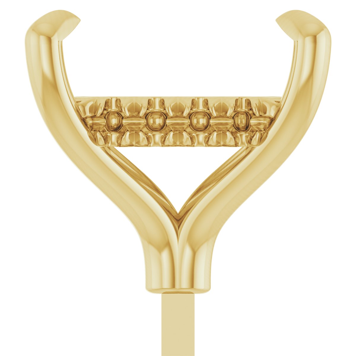 4-Prong Pre-Notched Claw Hidden Halo-Style Peg Setting