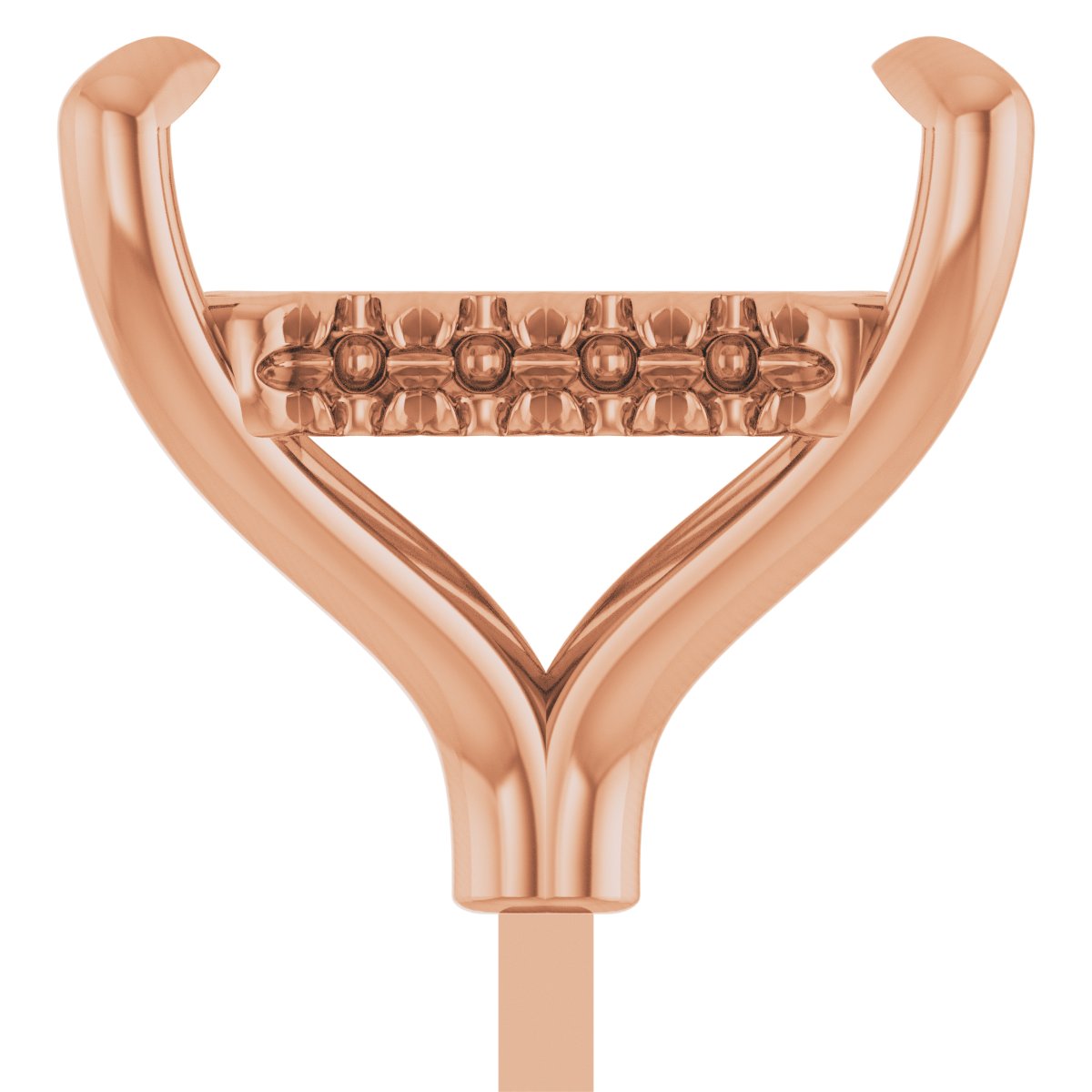 4-Prong Pre-Notched Claw Hidden Halo-Style Peg Setting