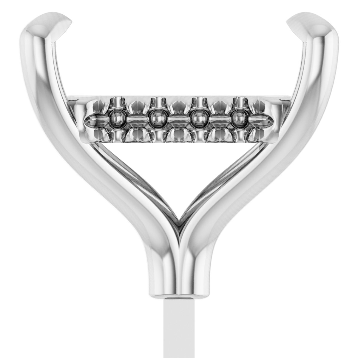 4-Prong Pre-Notched Claw Hidden Halo-Style Peg Setting