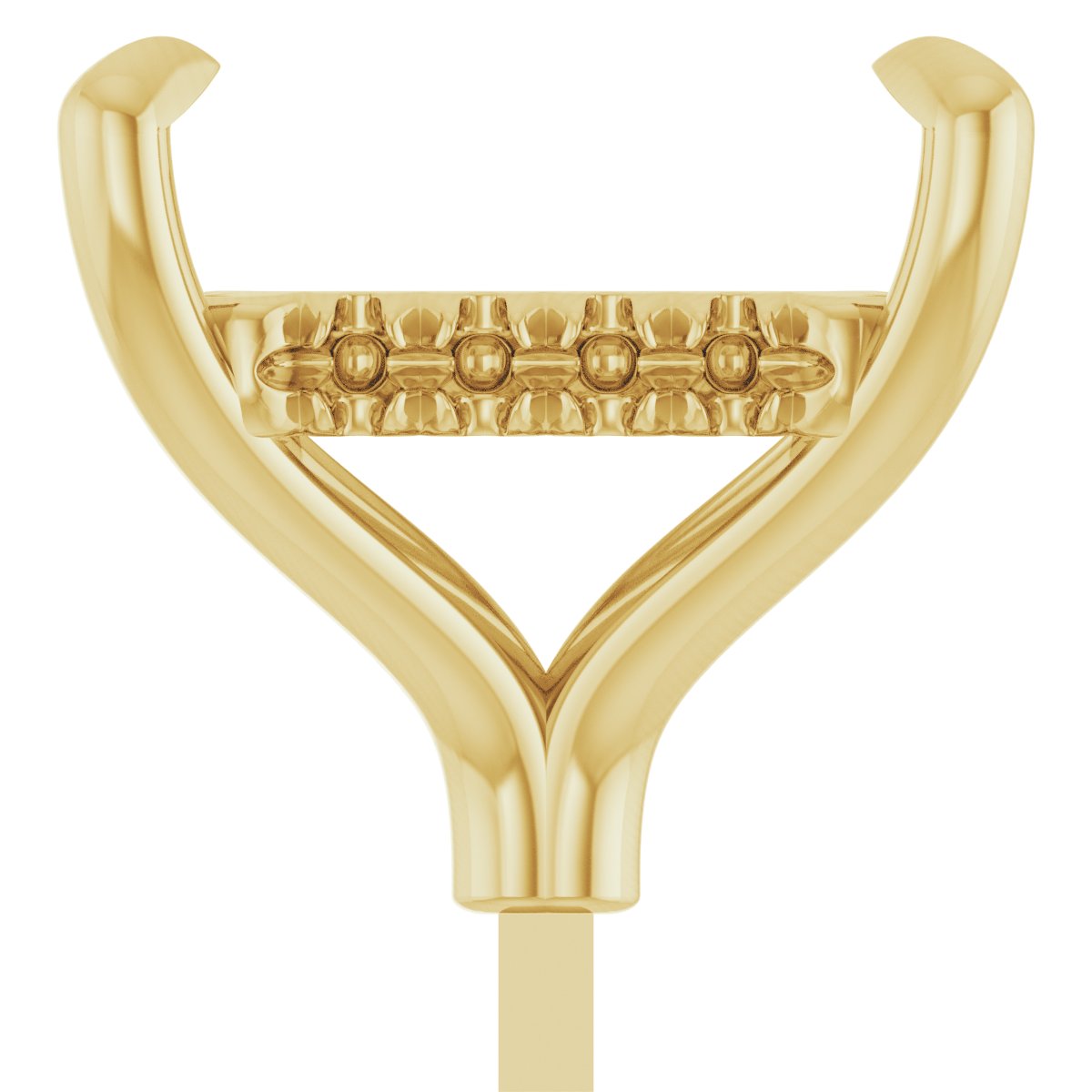 4-Prong Pre-Notched Claw Hidden Halo-Style Peg Setting
