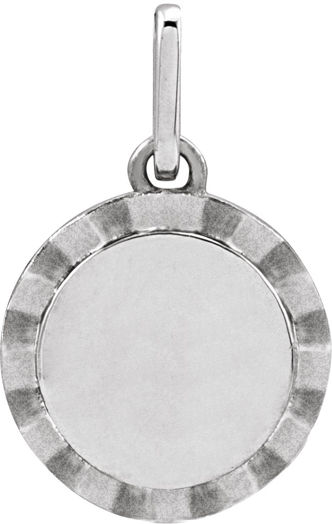 Sterling Silver Engravable Sunburst Pendant