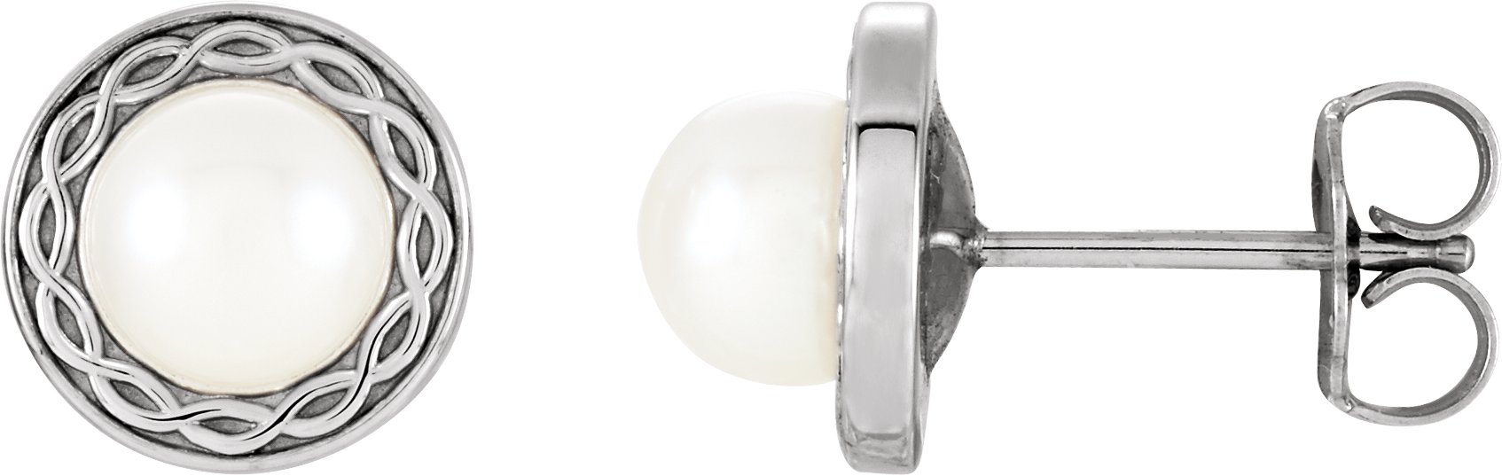 Solitaire Pearl Earrings