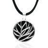 Sterling Silver Onyx Floral Inspired Pendant Ref 2655279