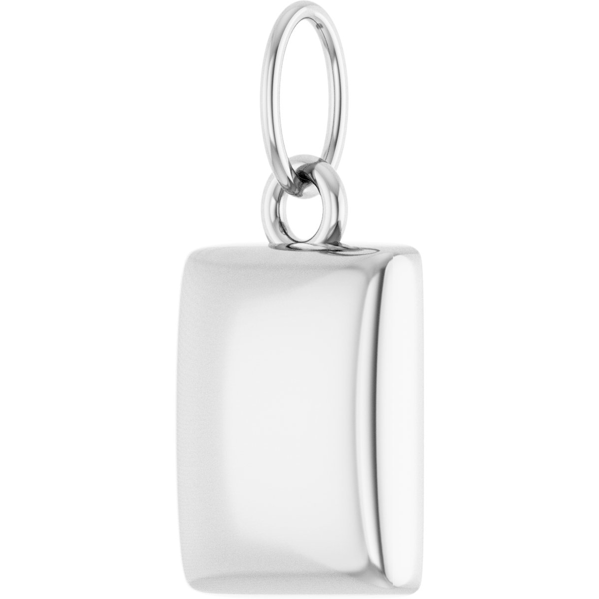 Alternative view of Engravable Puffed Dog Tag Necklace or Pendant