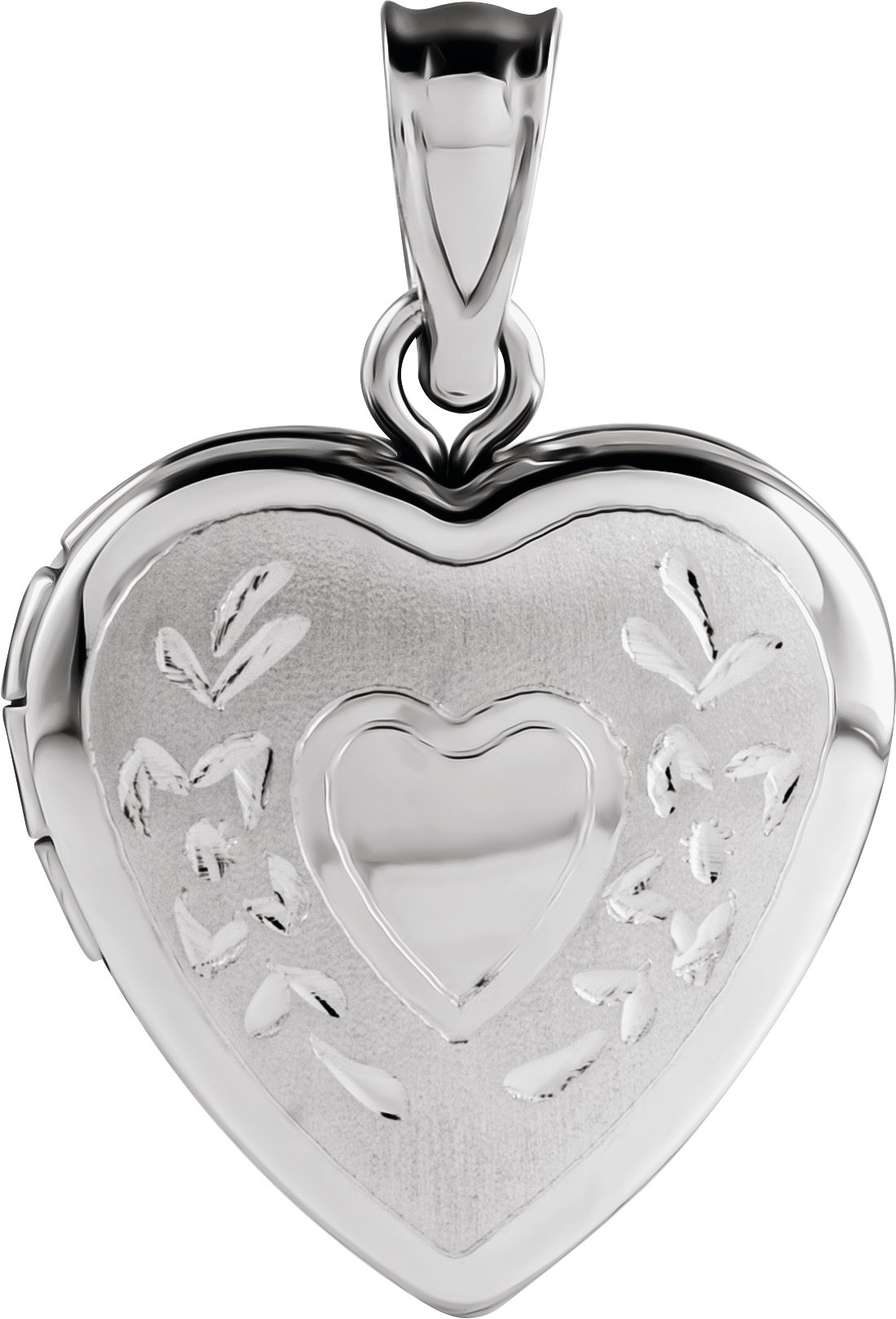 Sterling Silver Engravable Heart Locket