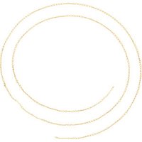 14K Yellow 1 mm Solid Baby Curb Chain by the Inch

